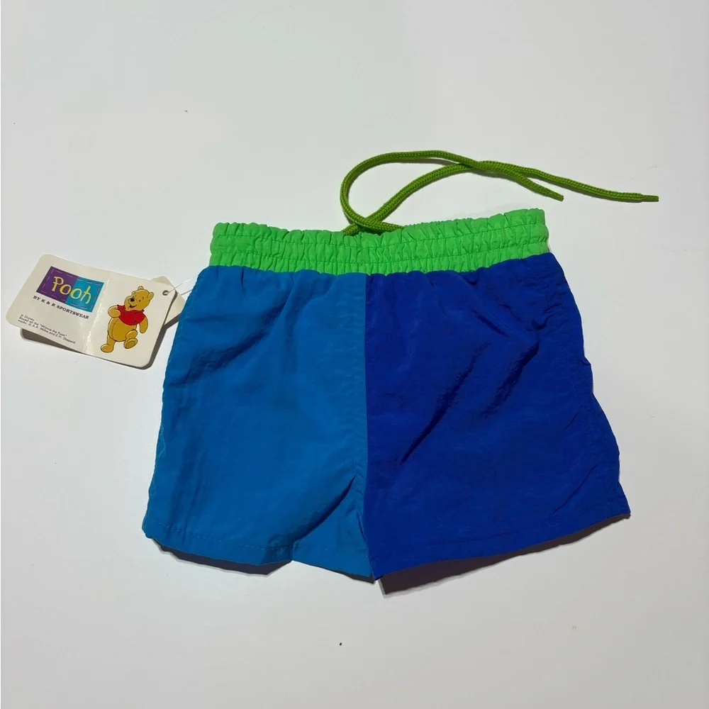 Vintage Winnie the Pooh baby boy swim trunks size 3-6 months. NWT